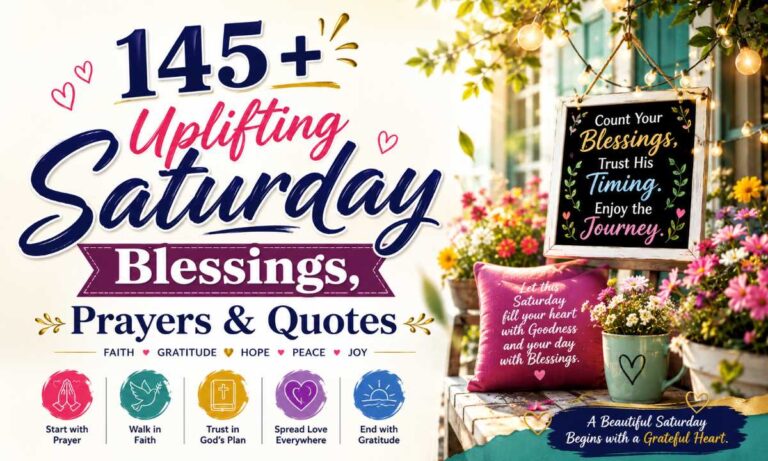 145+ Uplifting Saturday Blessings, Prayers & Quotes