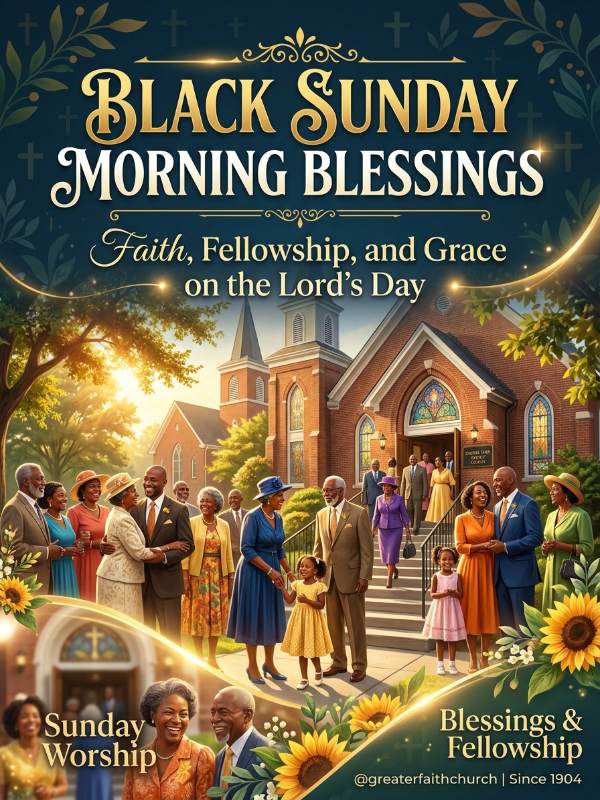 Black Sunday Morning Blessings
