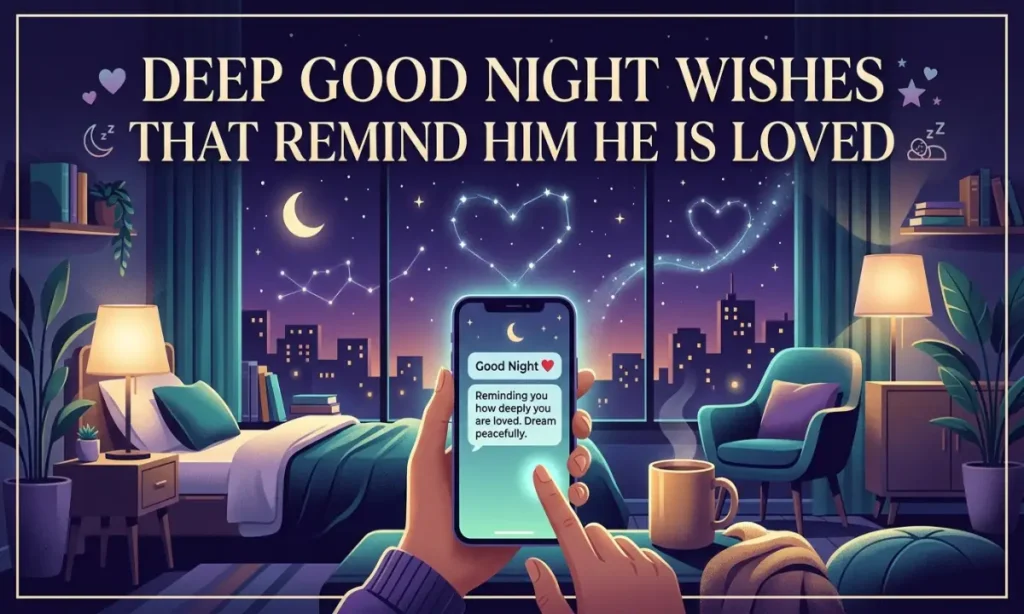Deep Good Night Wishes That Remind Him He Is Loved