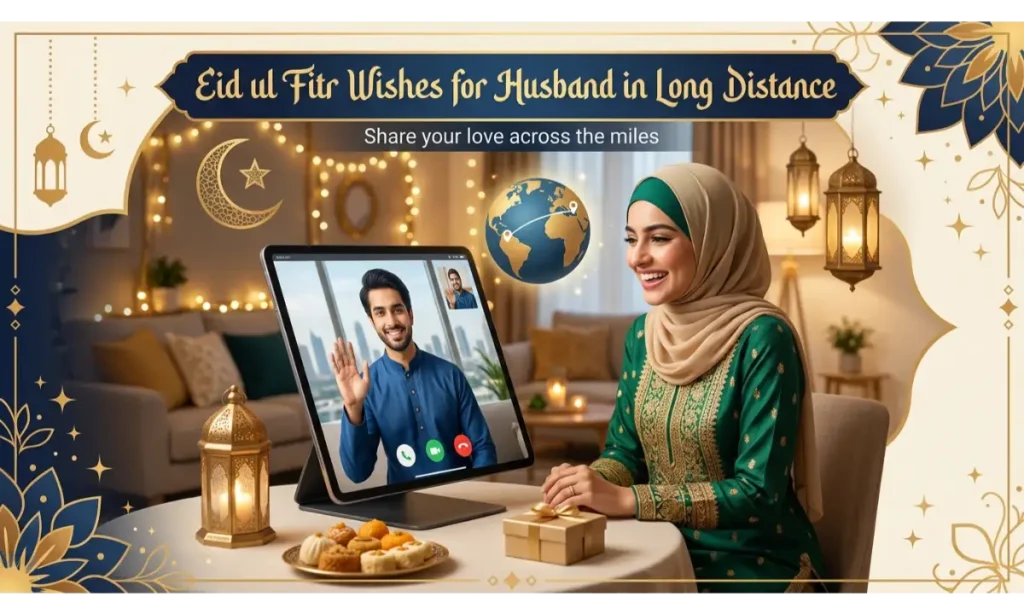 Eid ul Fitr Wishes for Husband in Long Distance
