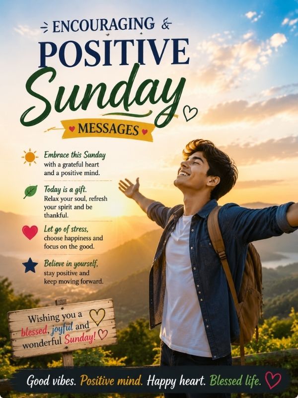 Encouraging & Positive Sunday Messages
