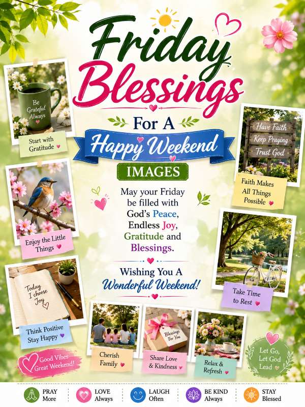 Friday Blessings For A Happy Weekend Images