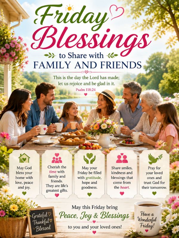 Friday Blessings to Share with Family and Friends