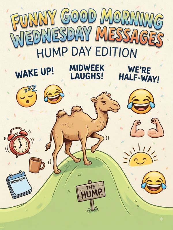 Funny Good Morning Wednesday Messages Hump Day Edition