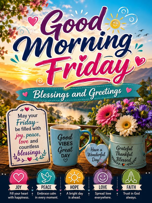 Good Morning Friday Blessings and Greetings