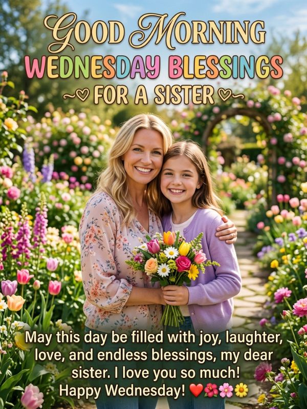 Good Morning Wednesday Blessings for a Sister