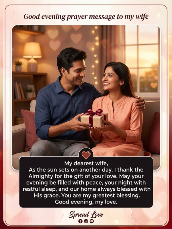 Good evening prayer message to my wife