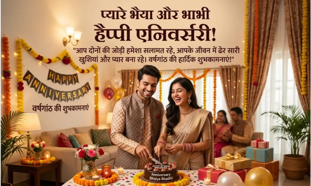 Happy Anniversary Bhaiya Bhabhi Wishes in Hindi