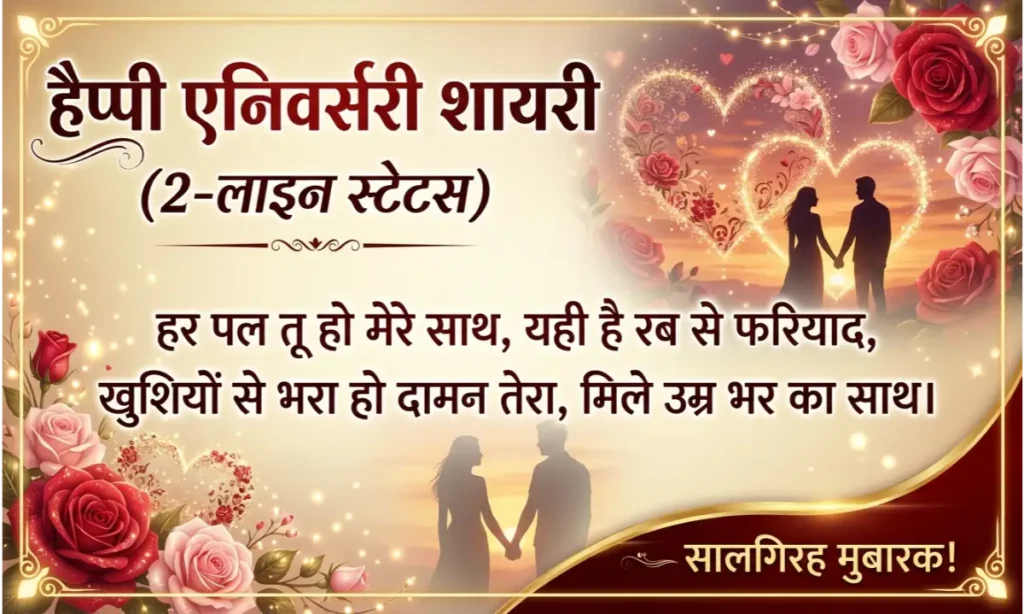 Happy Anniversary Shayari in Hindi