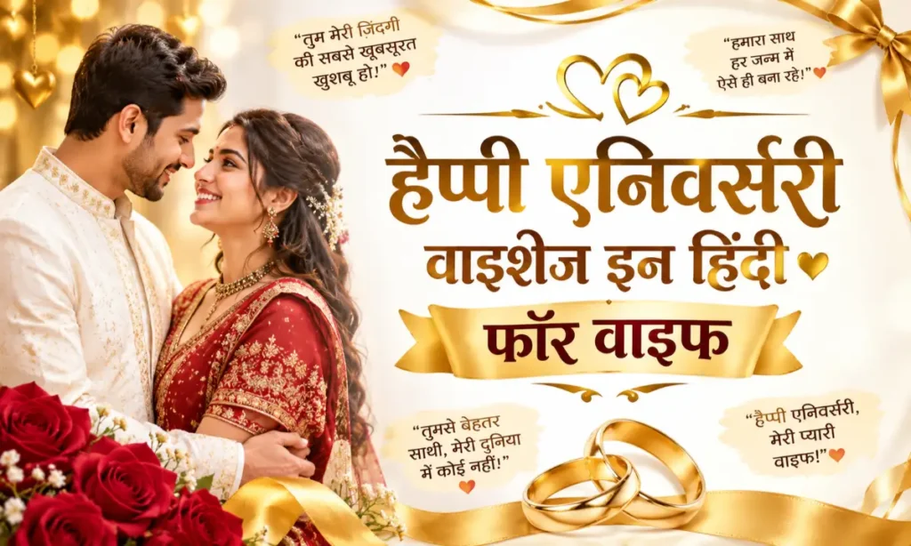Happy Anniversary Wishes in Hindi for Wife