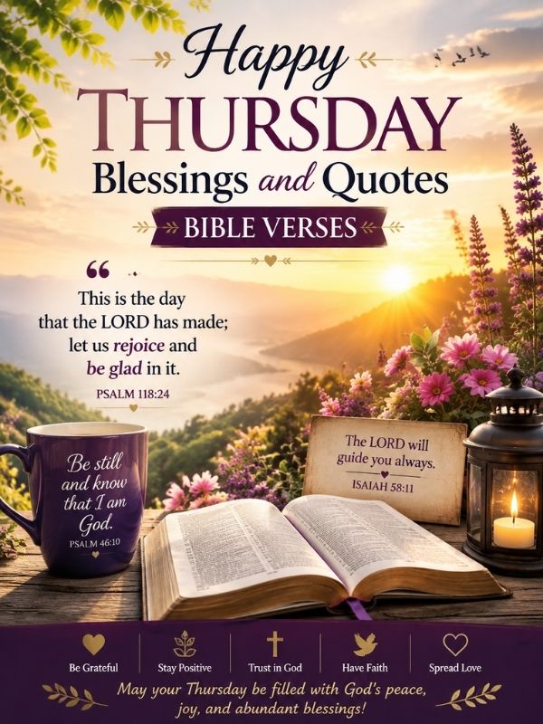 Happy Thursday Blessings and Quotes Bible Verses