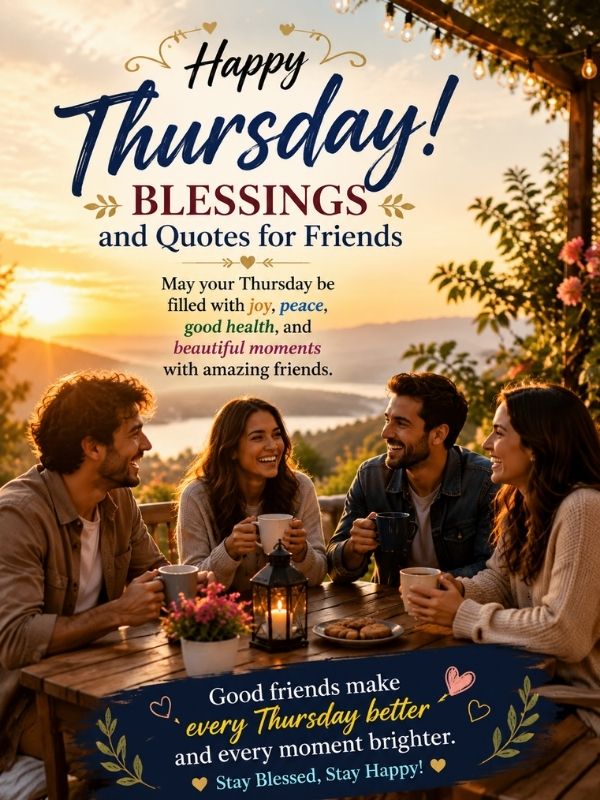 Happy Thursday Blessings and Quotes for Friends