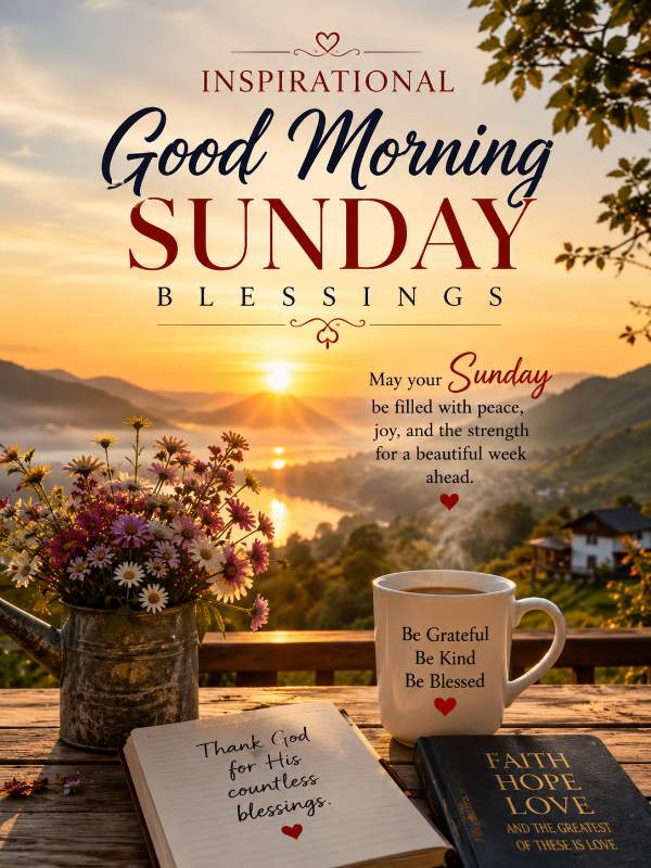 Inspirational Good Morning Sunday Blessings