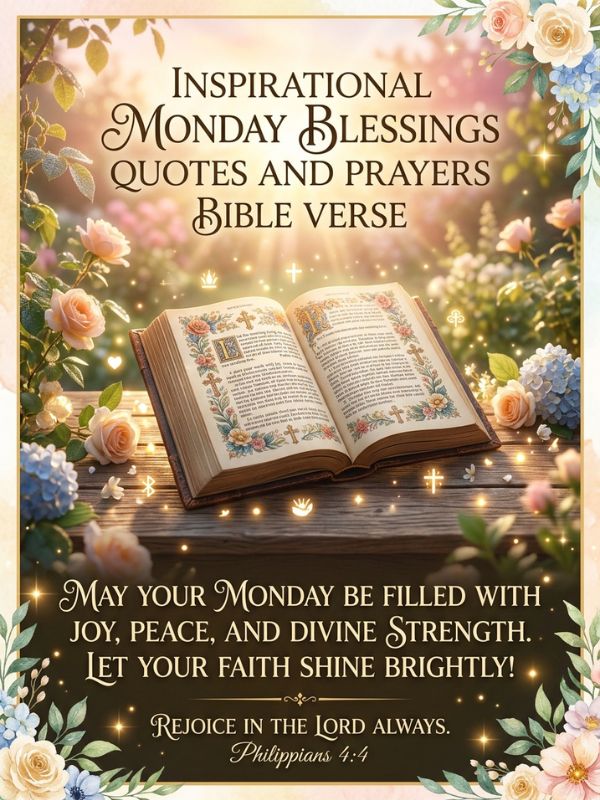 Inspirational Monday Blessings Quotes And Prayers Bible Verse