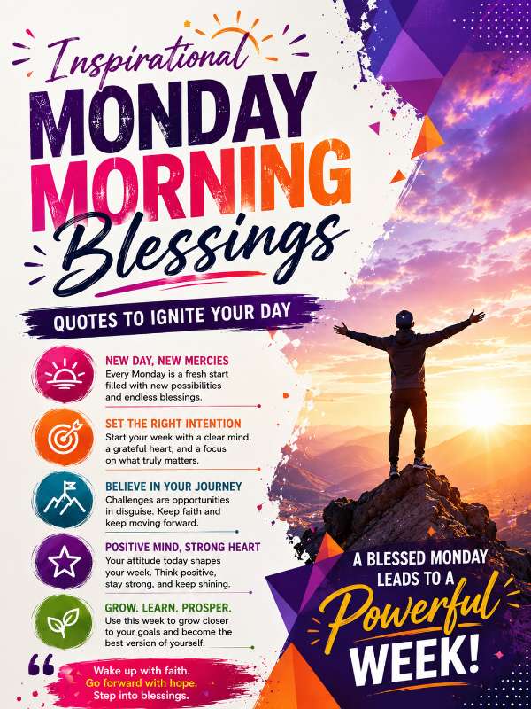 Inspirational Monday Morning Blessings