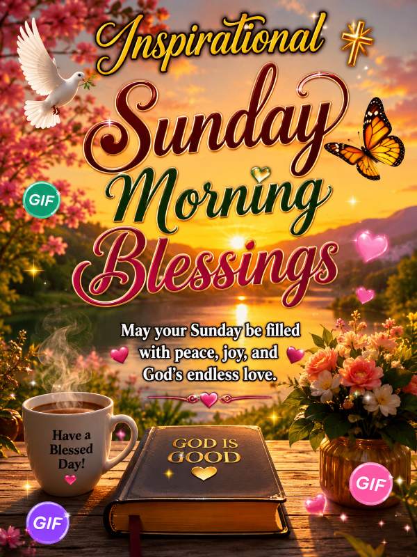 Inspirational Sunday Morning Blessings Gif