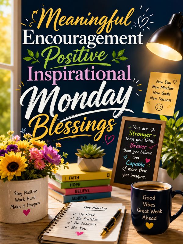 Meaningful Encouragement Positive Inspirational Monday Blessings