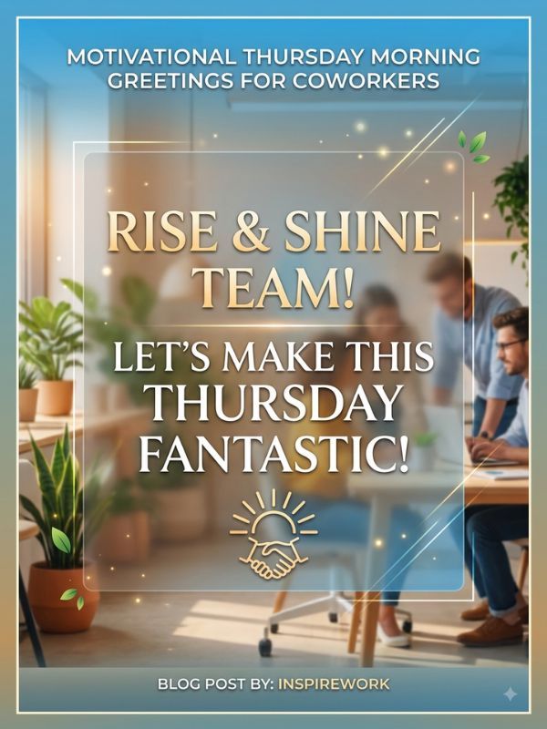 Motivational Thursday Morning Greetings for Coworkers