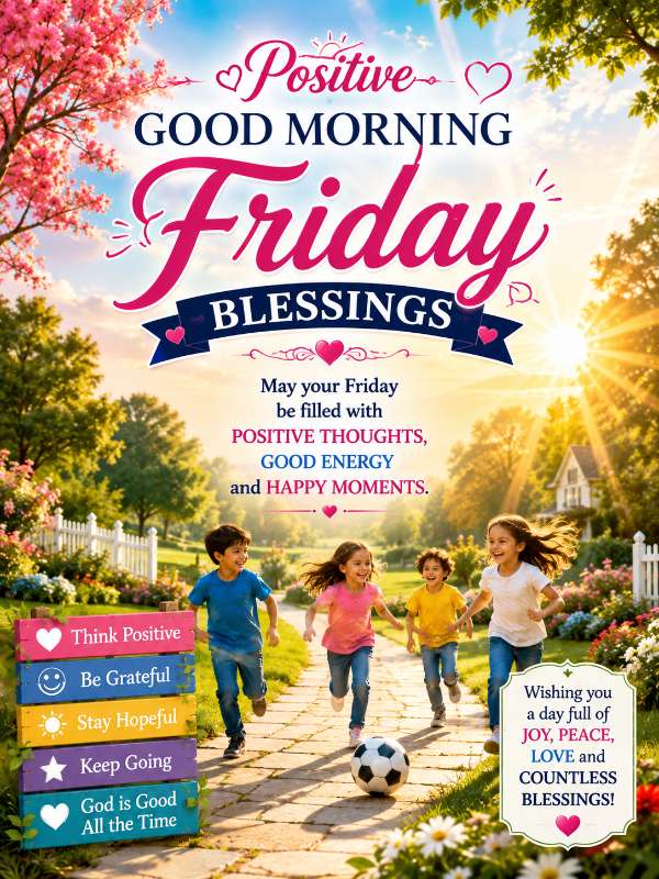 Positive Good Morning Friday Blessings