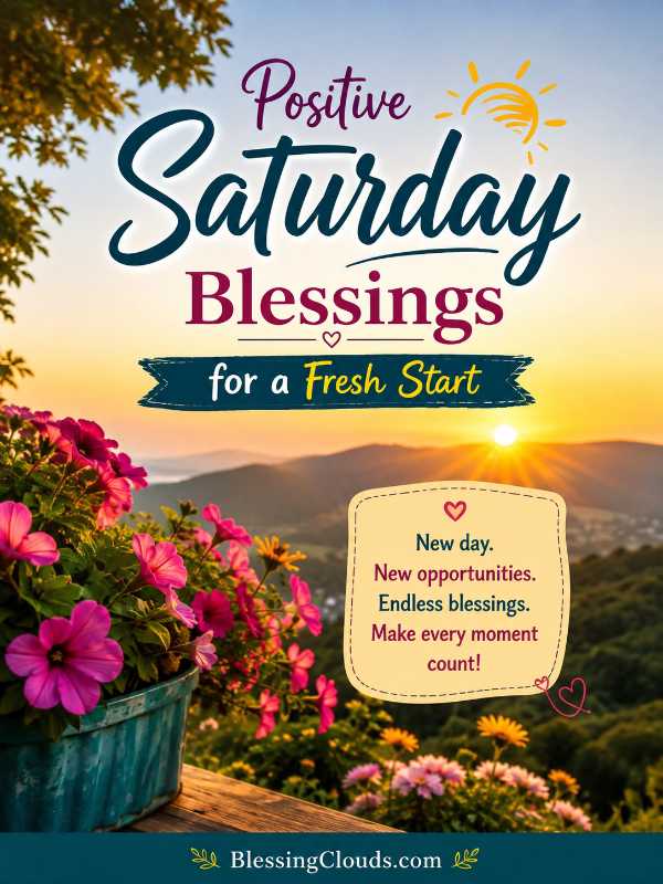 Positive Saturday Blessings for a Fresh Start