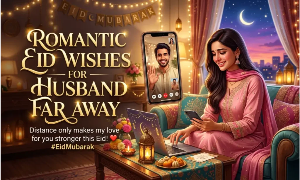 Romantic Eid Wishes for Husband Far Away