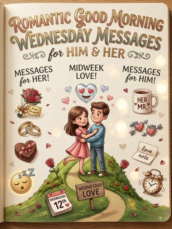 Romantic Good Morning Wednesday Messages for Him and Her