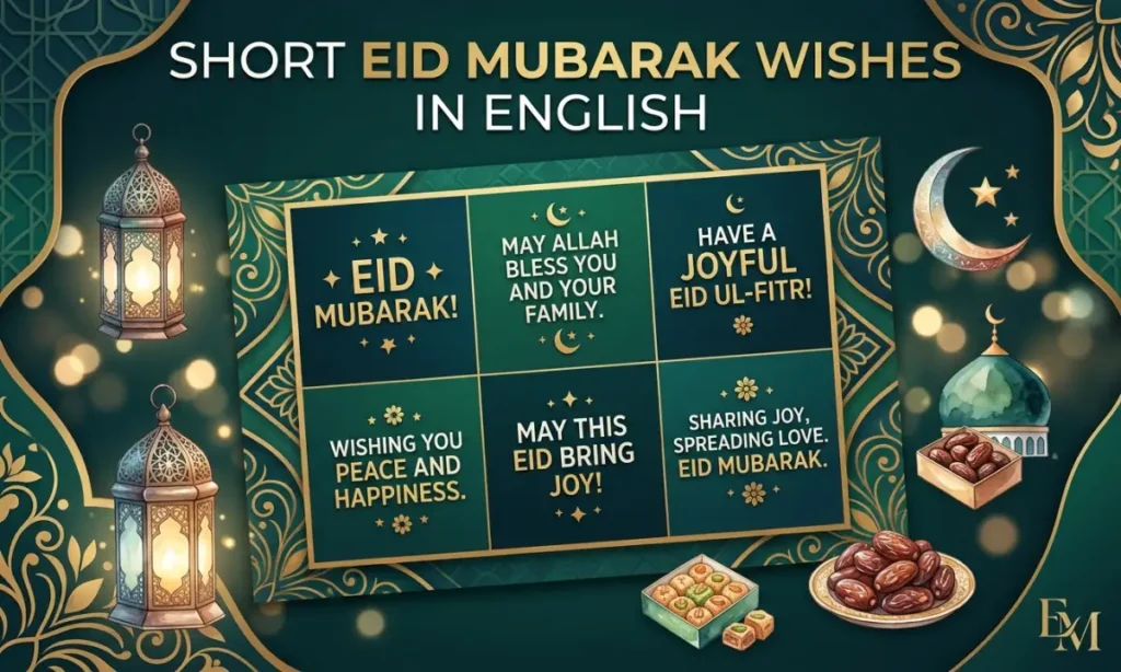 Short Eid Mubarak Wishes in English1