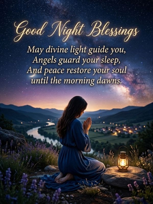Spiritual Beautiful Good Night Blessings
