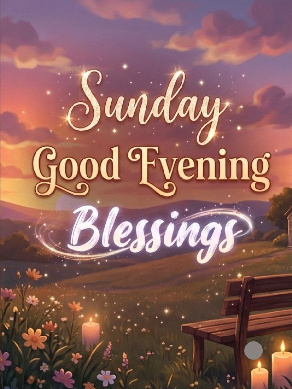 Sunday Good Evening Blessings Gif