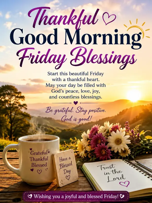 Thankful Good Morning Friday Blessings