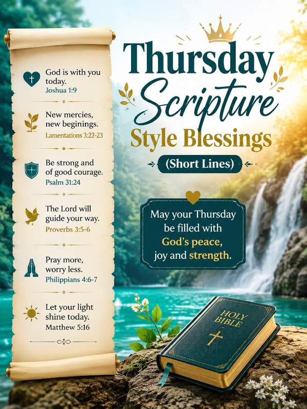 Thursday Scripture Style Blessings (Short Lines)