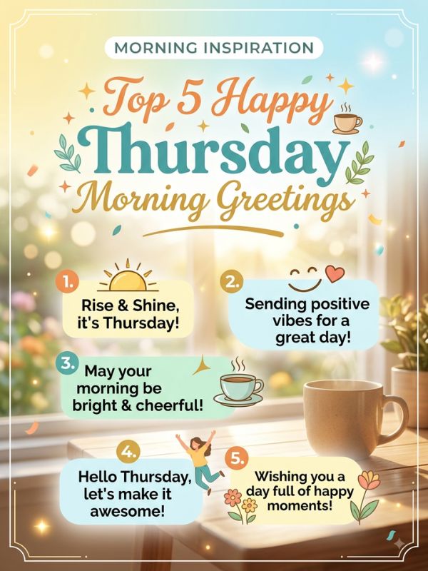 Top 5 Happy Thursday Morning Greetings