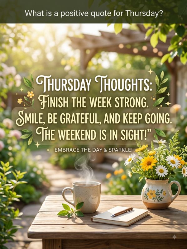 What is a positive quote for Thursday