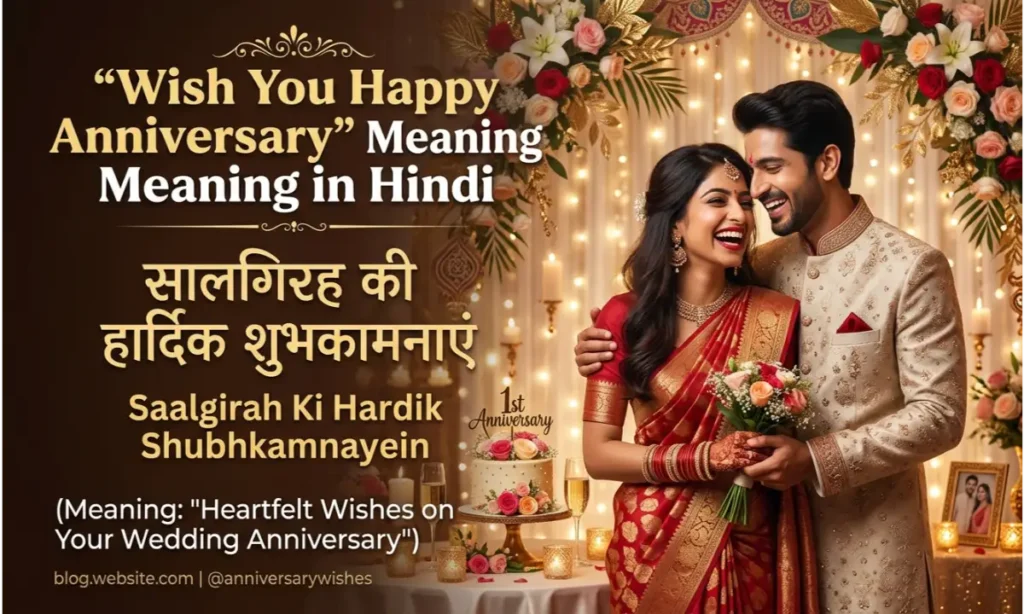 Wish You Happy Anniversary” Meaning in Hindi