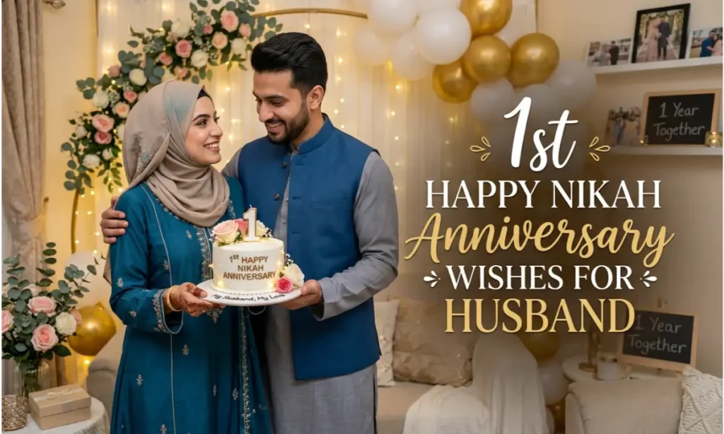 1st Happy Nikah Anniversary Wishes for Husband