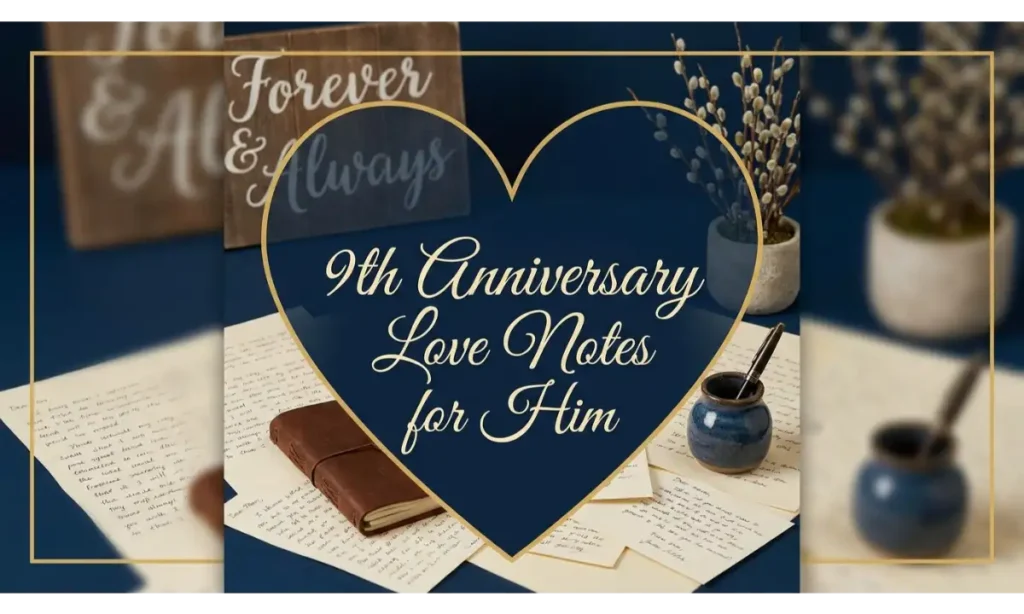 9th Anniversary Love Notes for Him
