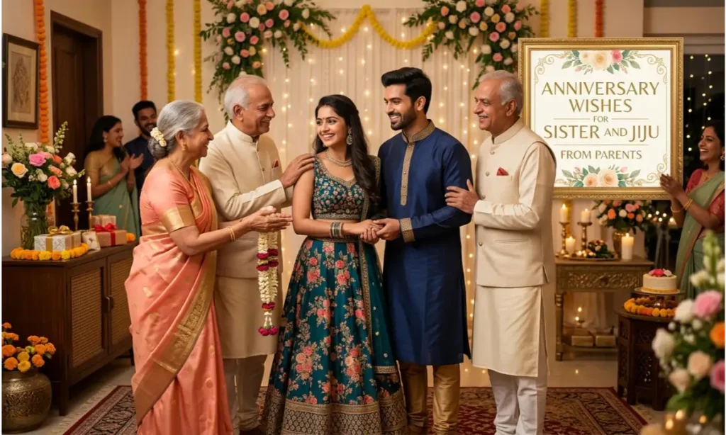 Anniversary Wishes for Sister and Jiju from Parents