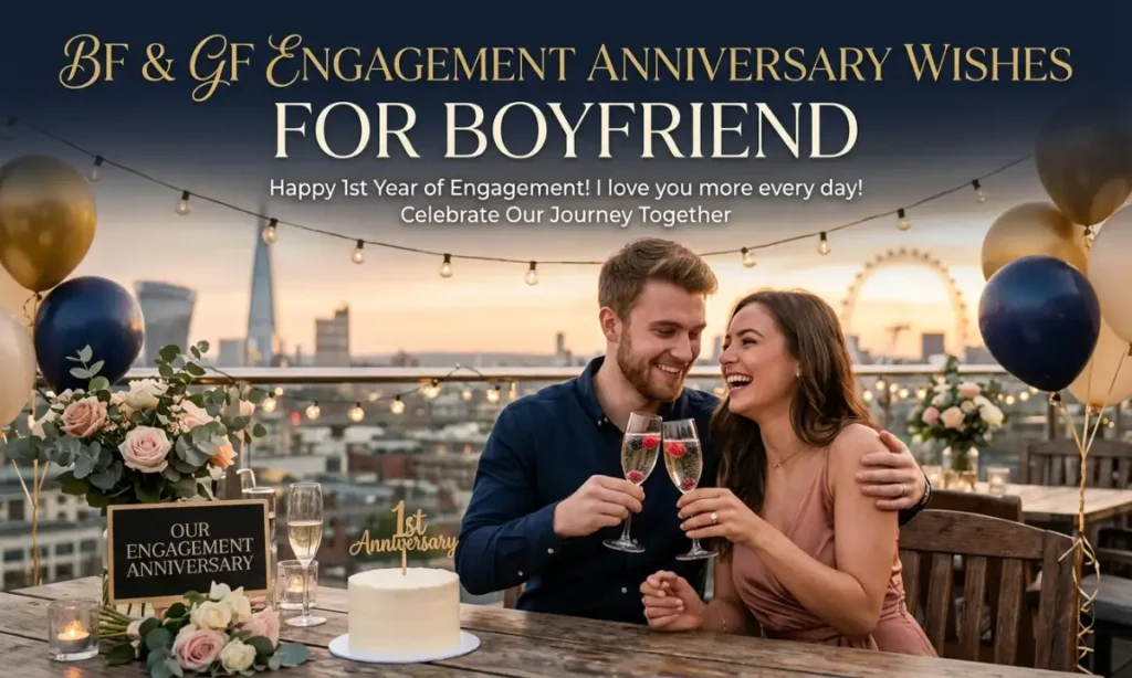 Bf & Gf Engagement Anniversary Wishes For Boyfriend