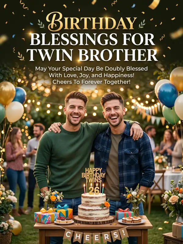 Birthday Blessings for Twin Brother