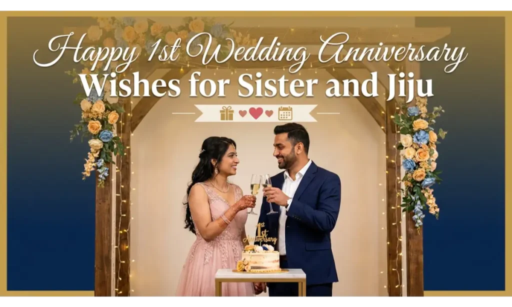 Happy 1st Wedding Anniversary Wishes for Sister and Jiju