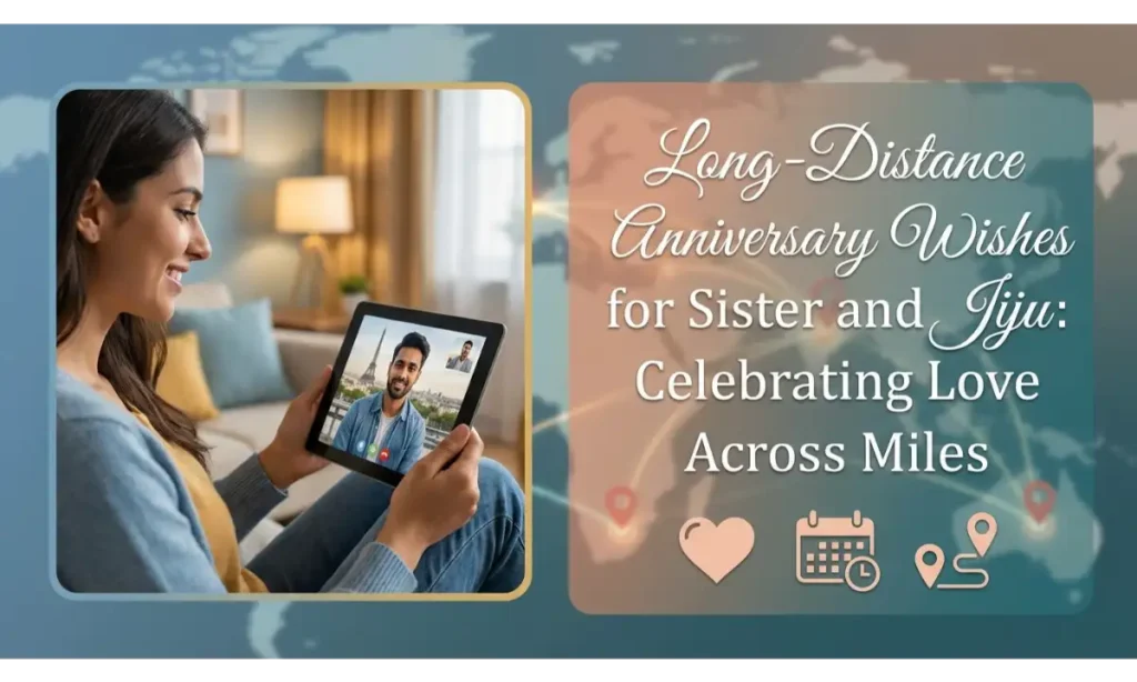 Long-Distance Anniversary Wishes for Sister and Jiju