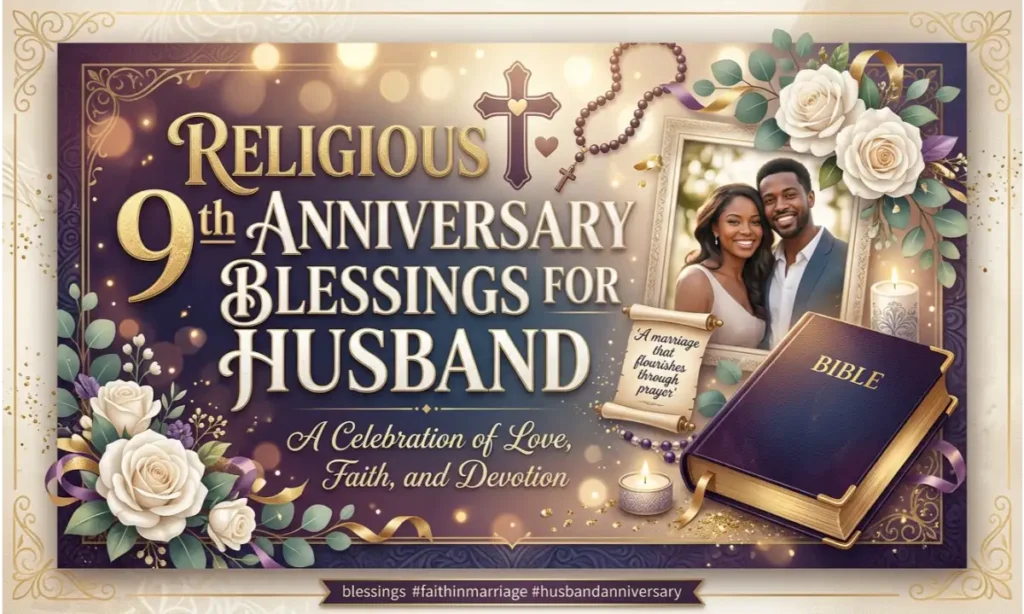 Religious 9th Anniversary Blessings for Husband
