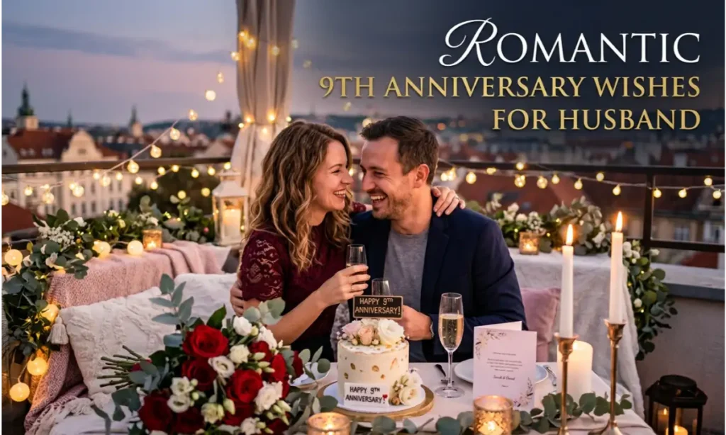 Romantic 9th Anniversary Wishes for Husband
