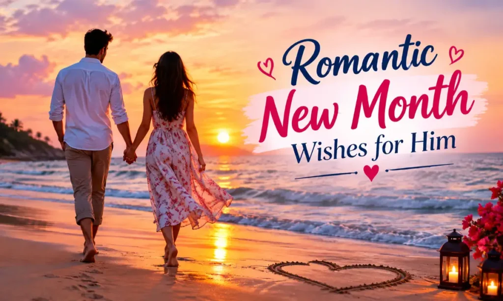 Romantic New Month Wishes for Him