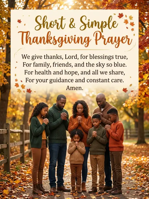 Short Simple Thanksgiving PrayerShort Simple Thanksgiving Prayer