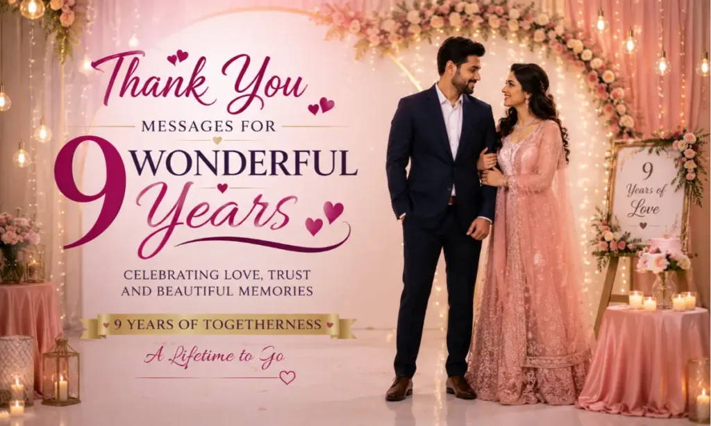 Thank You Messages for 9 Wonderful Years