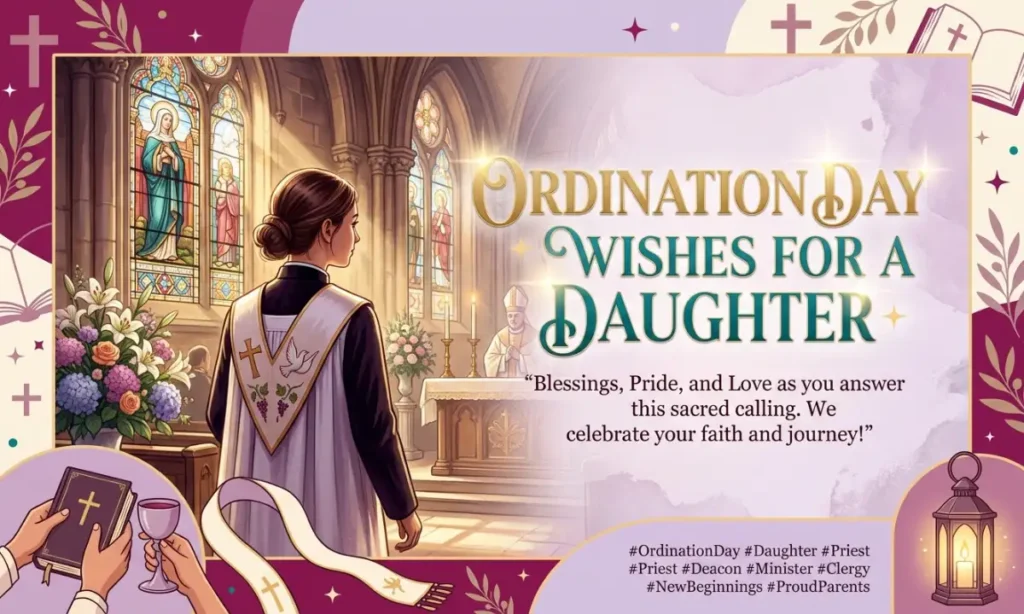 Ordination Day Wishes for a Daughter