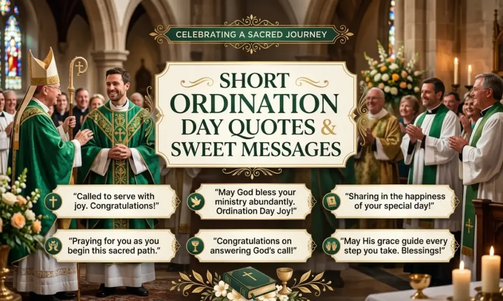 Short Ordination Day Quotes