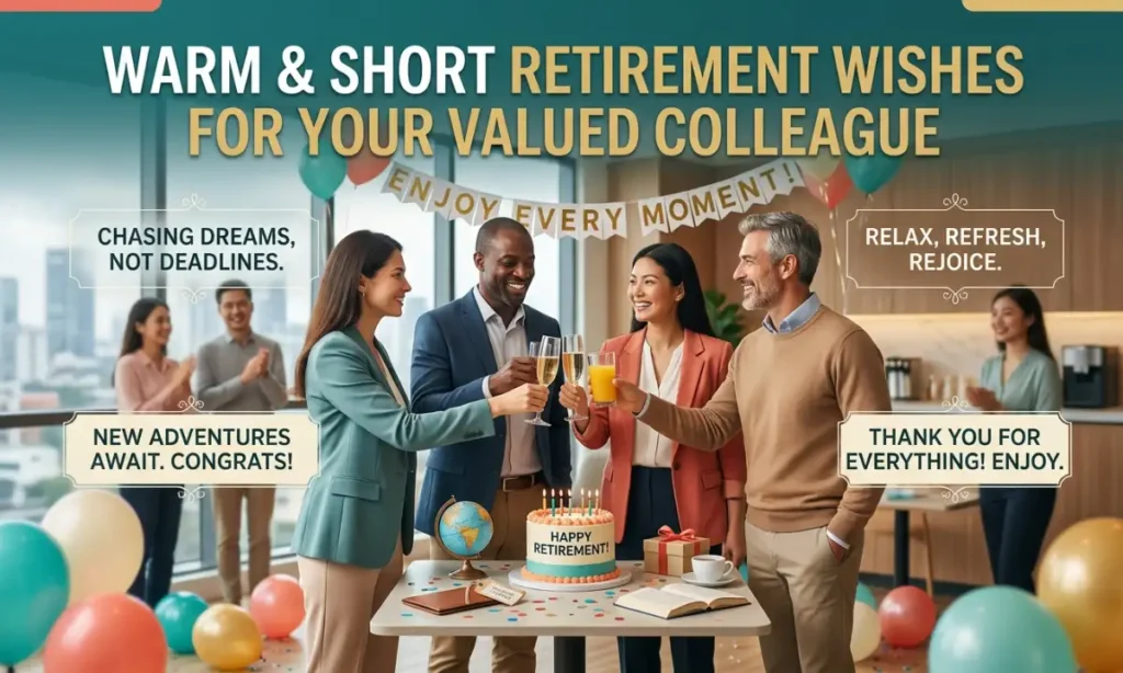 Short Retirement Wishes For Colleague